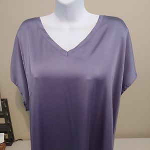 Lane Bryant light blue v-neck blouse